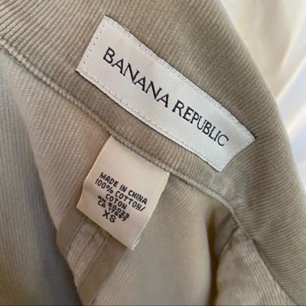 Vintage Banana Republic Corduroy Jacket Tan Button Blazer Short Coat Size XS - Picture 2 of 11